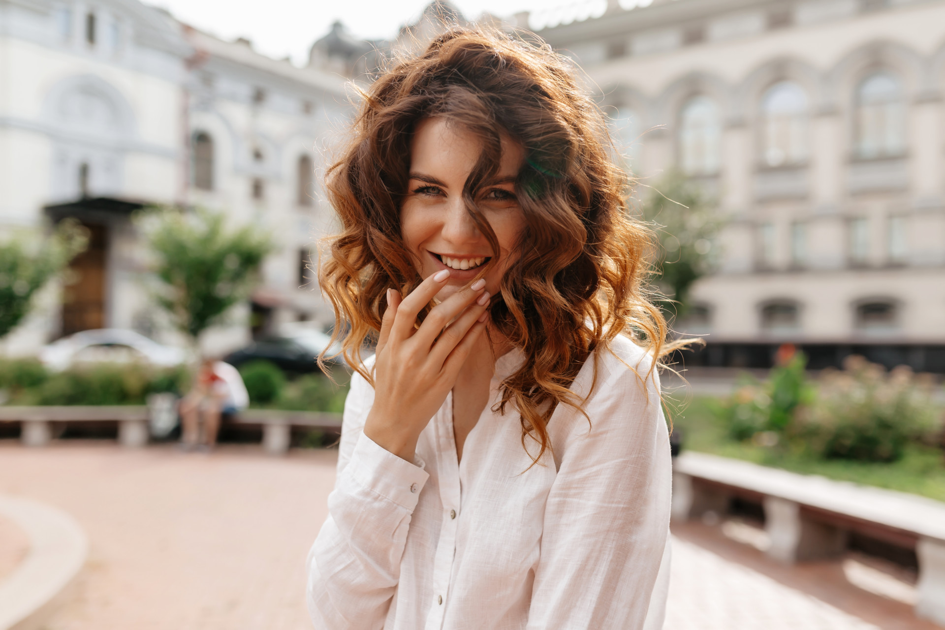 Beautiful woman smiling