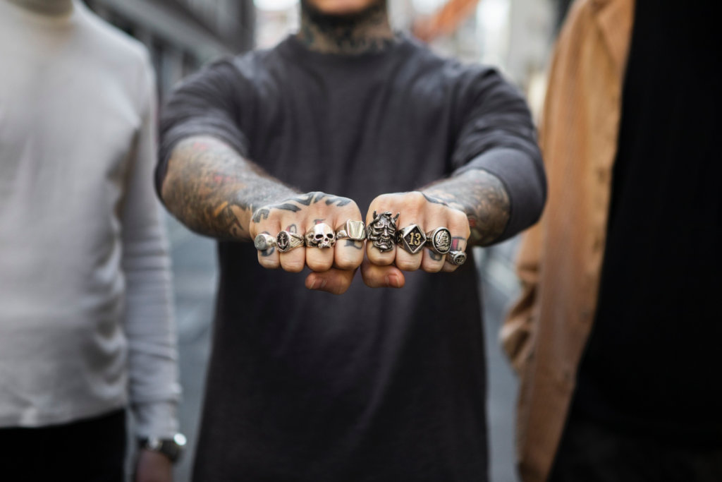 tattooed hands