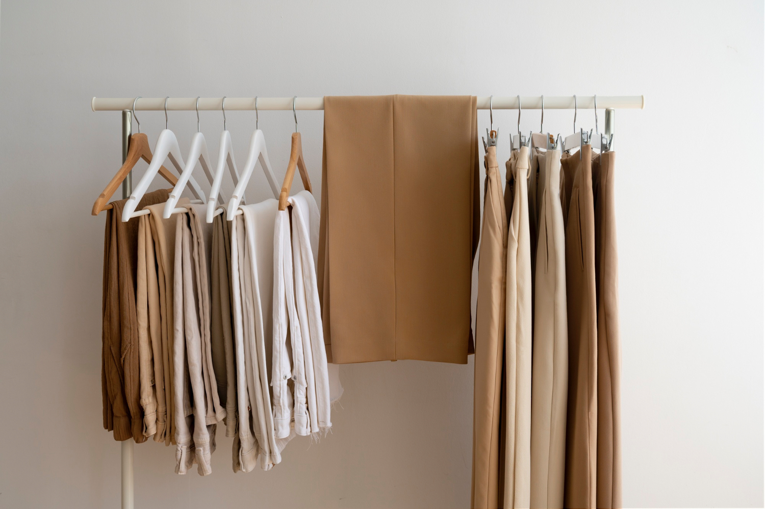 clothes on hangers