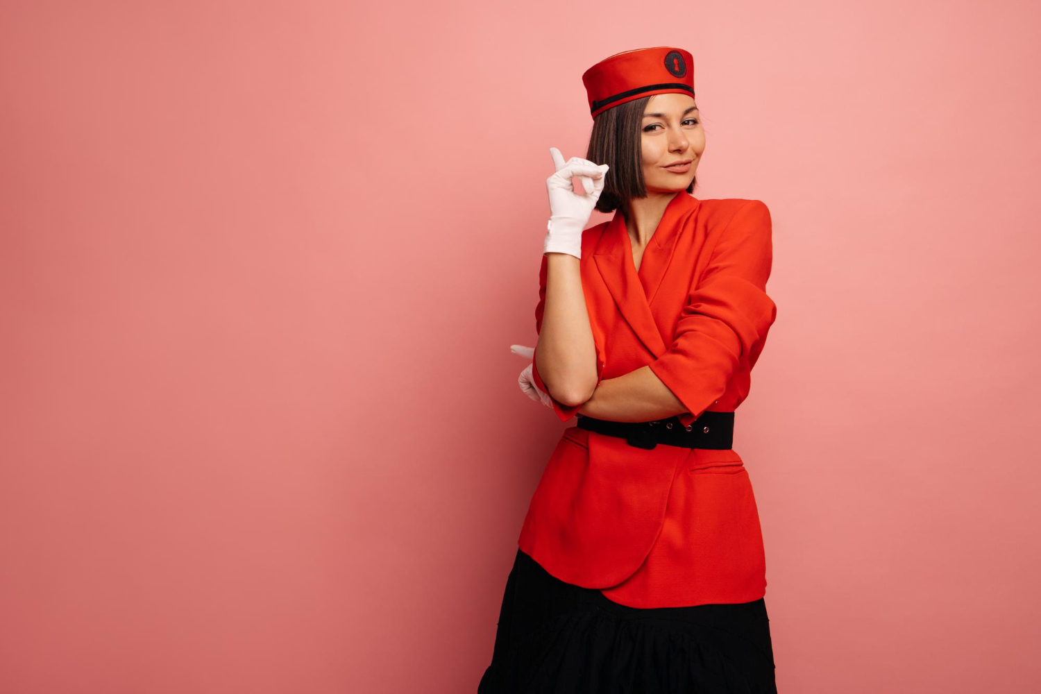 bright stewardess costume